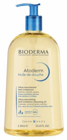 Φωτογραφία προϊόντος Bioderma, Atoderm huile de douche 1L, λάδι μπάνιου για ξηρό δέρμα