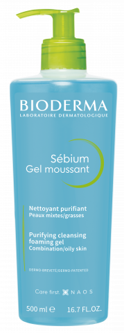 Φωτογραφία προϊόντος Bioderma, Sebium Gel moussant 500ml, τζελ καθαρισμού για λιπαρό δέρμα