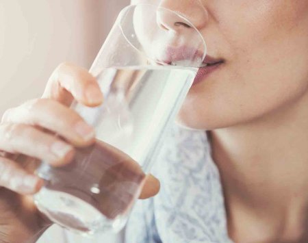 Woman drinking water